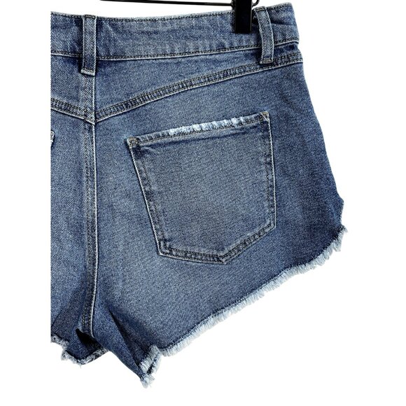 Rewash Shorts Womens 9 Blue Jean Denim Cut Offs High Rise Summer Casual Stretch - Picture 6 of 13
